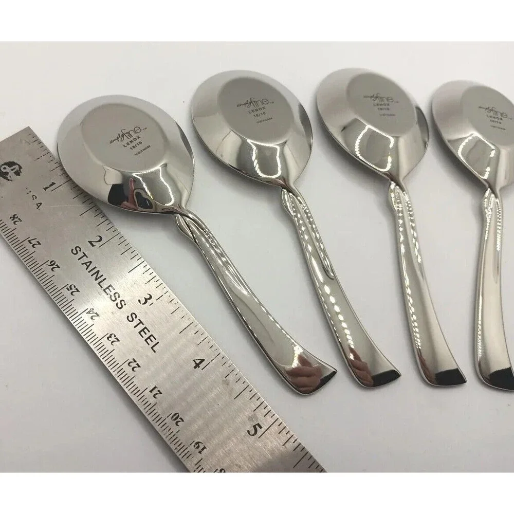 Lenox Simply Fine Twist Mini / Sample Spoon 5 Piece Set 18/10 Stainless Rare